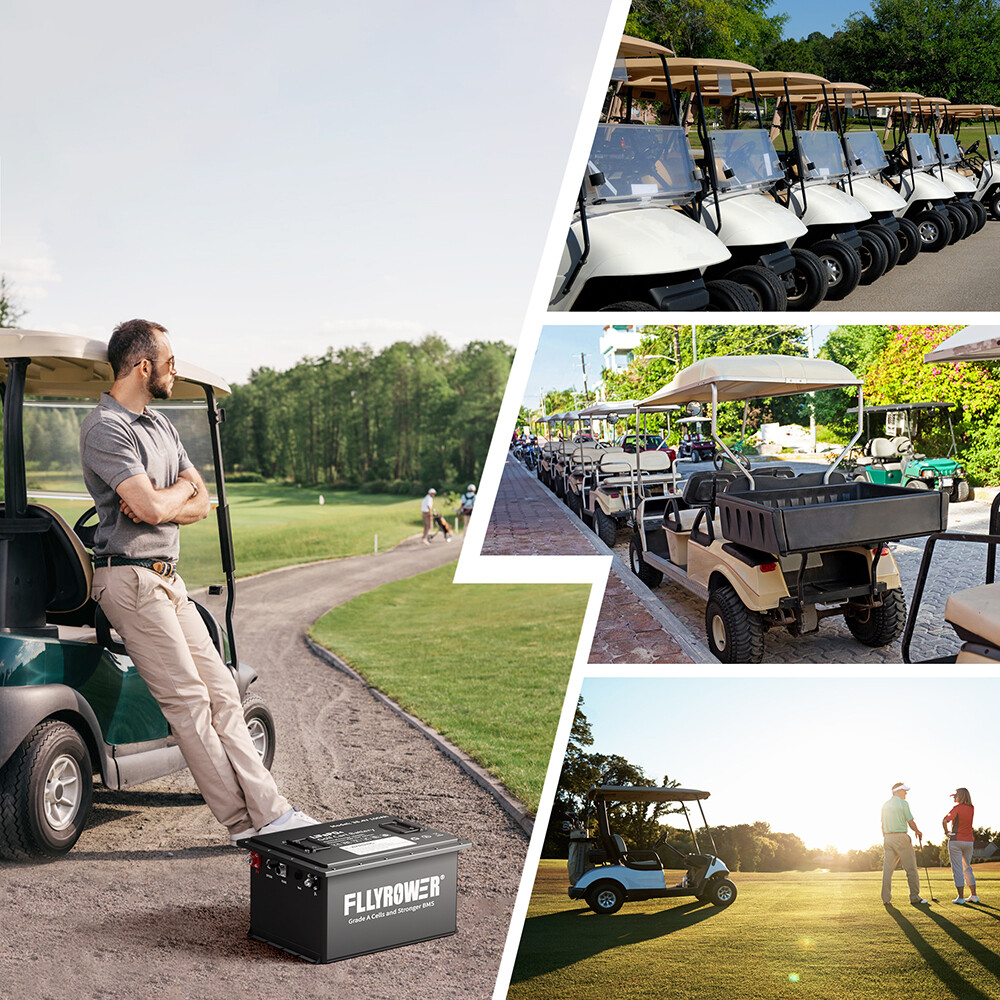 36V 100Ah LiFePO4 Golf Cart Battery 200A BMS 15000+ Cycle +Monit + 20A Charger