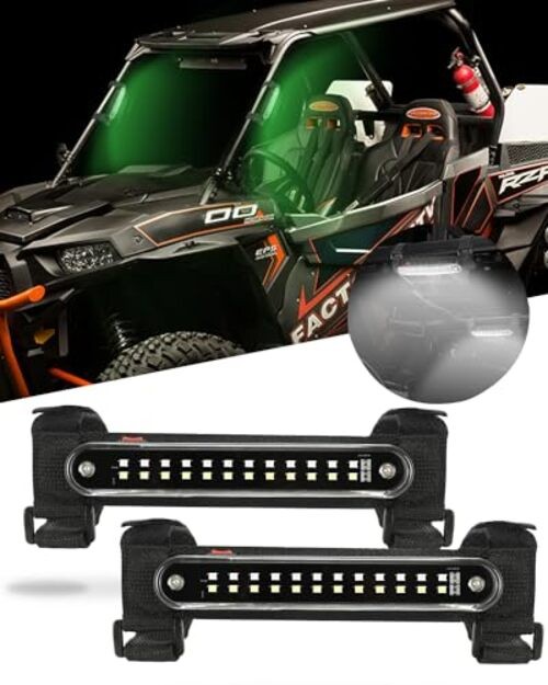 UTV Dome Light Universal SXS Wireless Interior Lights 2 Pieces White and Green