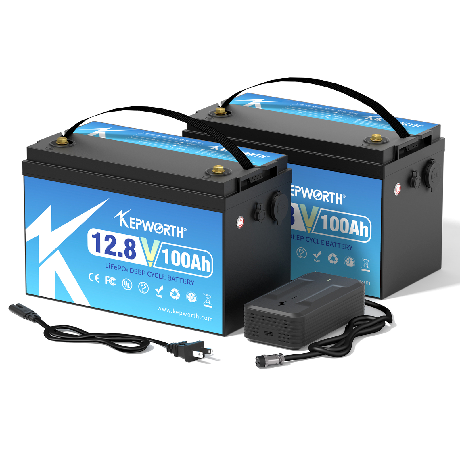 100AH LiFePO4 12V Lithium 1.28kWh Battery 15000 Cycle BMS Solar RV Van MotorHome