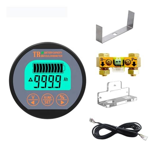Battery Monitor with Shunt Voltage Ampere Capacity Tester High Precision 350A