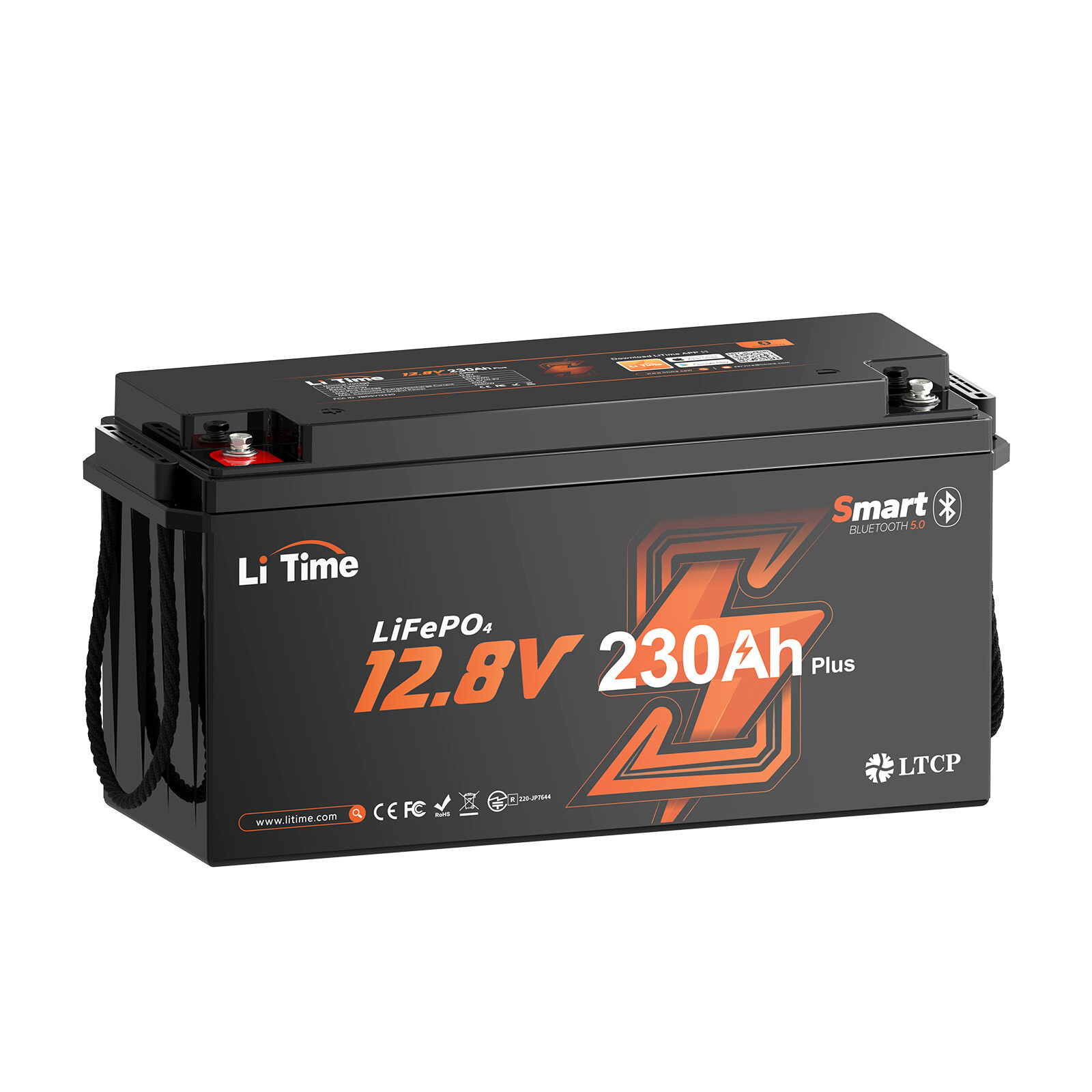 LiTime 12V 230Ah Bluetooth Low Temp LiFePO4 Lithium Battery For RV Marine Solar