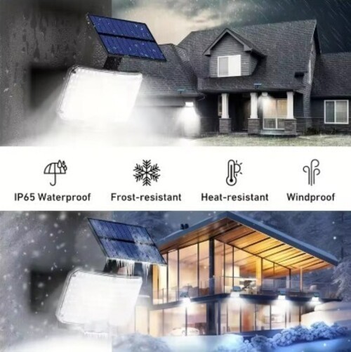 234 LED Solar Motion Sensor Light w/ Remote, IP65 Waterproof & 3 Modes