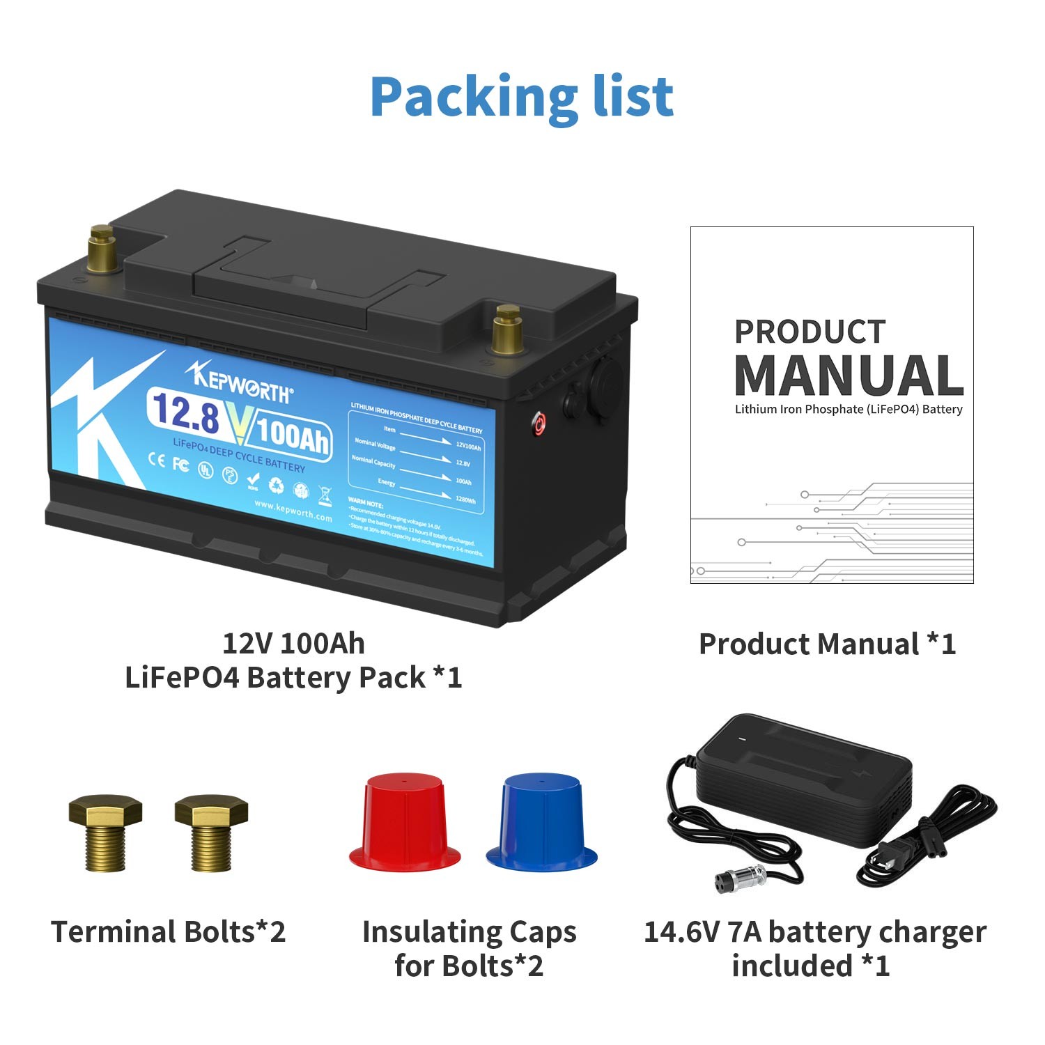 12Volt 100AH LiFePO4 Lithium Battery BMS 15000 Cycle Solar Marine Boat Yacht RV