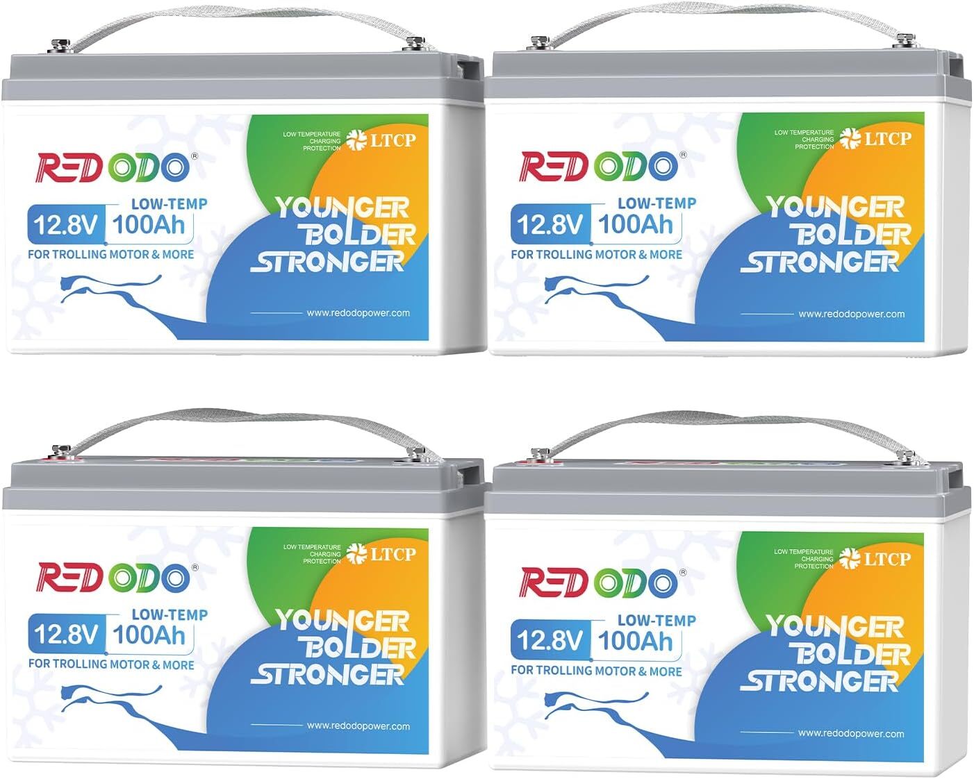 1/2/3/4 Pack 12V 100Ah LiFePO4 Lithium Battery Upgraded BMS for Trolling Motor