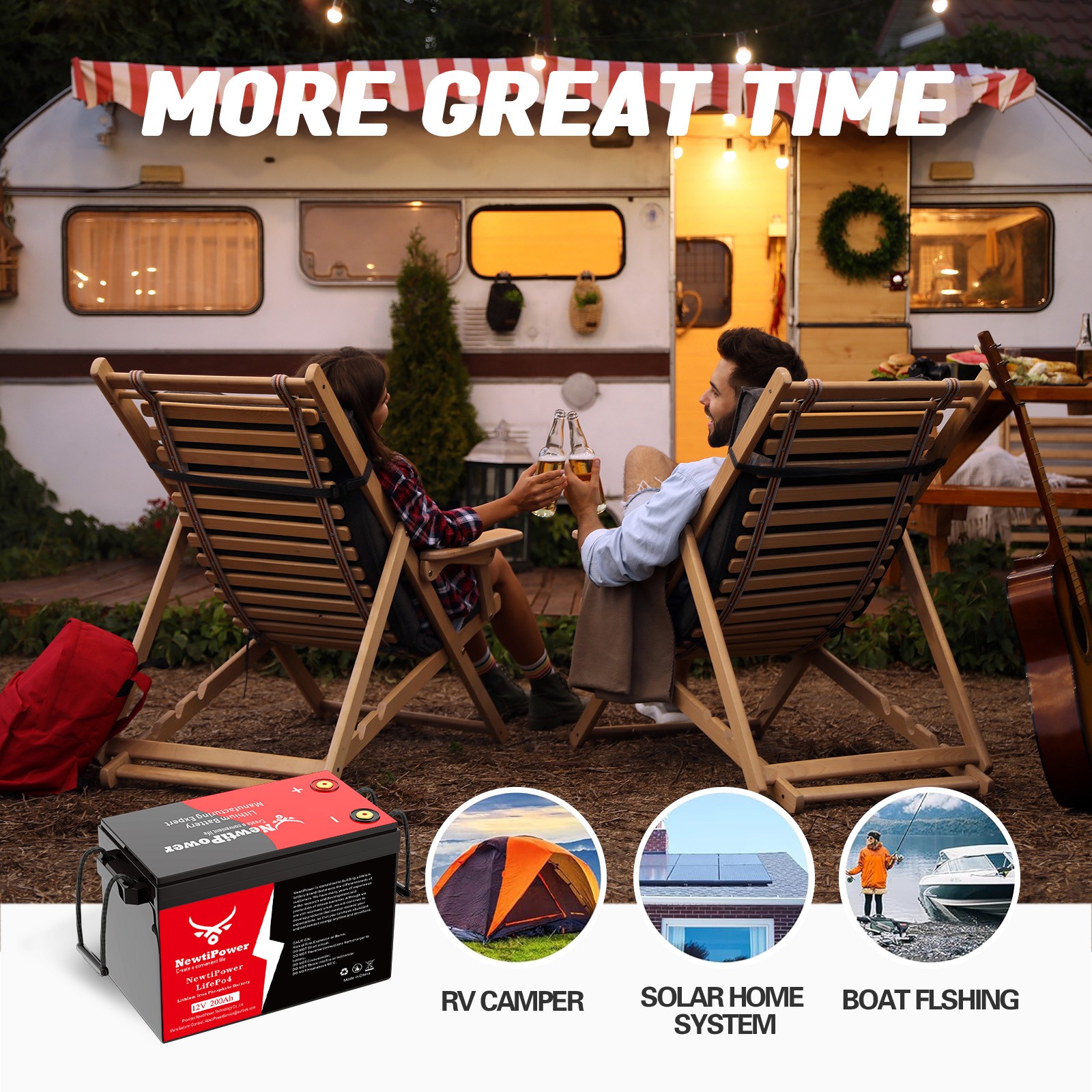 12V 200Ah LiFePO4 Lithium Battery 150A BMS For RV,Home Storage,Solar Power,Boats