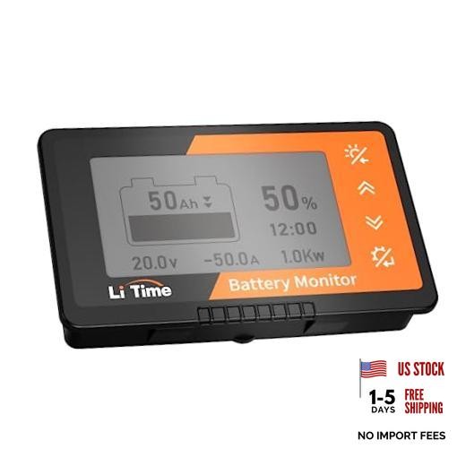 500A Battery Monitor with Shunt M10, 8V-120V Battery Monitor for RV
