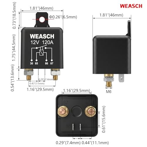 12V 120A Relay – 4-Pin SPST Automotive 12V 120A – 10 Pack
