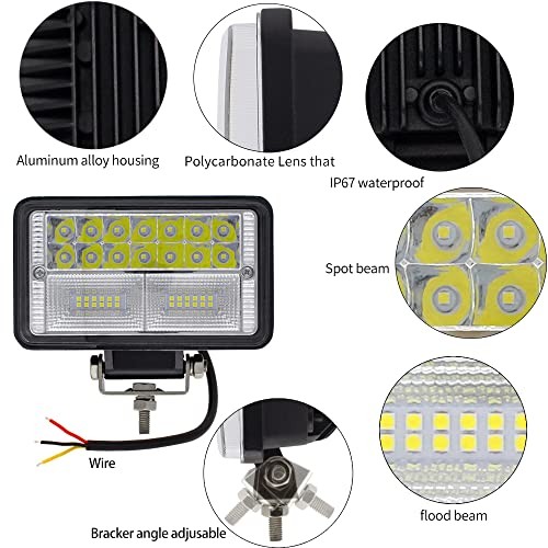 LED Tractor Work Lights 2PCS Approx 6Inch Combo Beam Driving Approx 6 inch