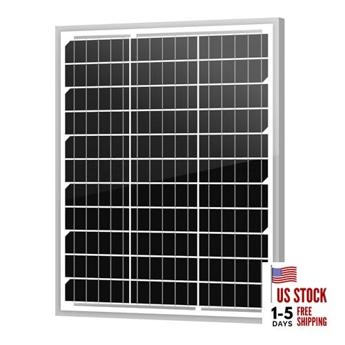 20W 12V Solar Panel Monocrystalline PV Module Designed for 12V Off 20W 1PCS