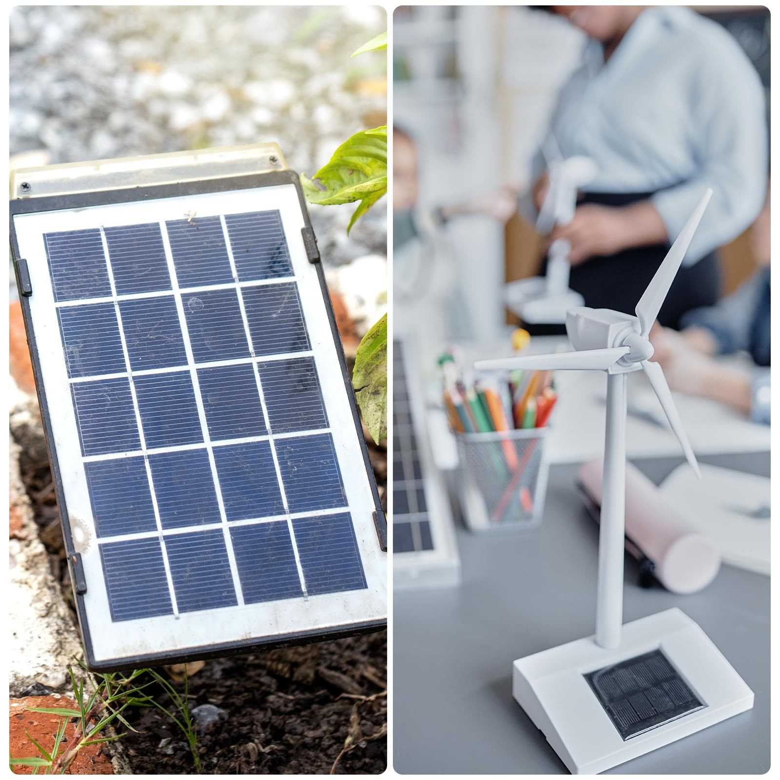MECCANIXITY 4PCS 3V 0.63W 0.21A Mini Solar Panels, Small Black