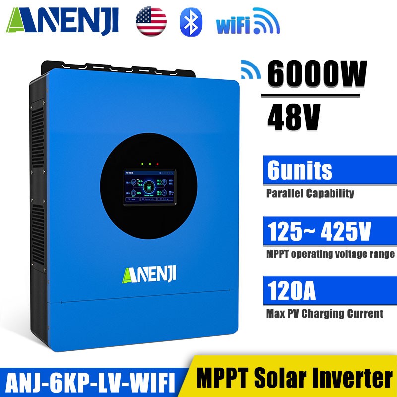 51.2V 314Ah LiFePO4 Lithium Battery 16KWh + 6KW 48V Solar Inverter 120V AC WIFI