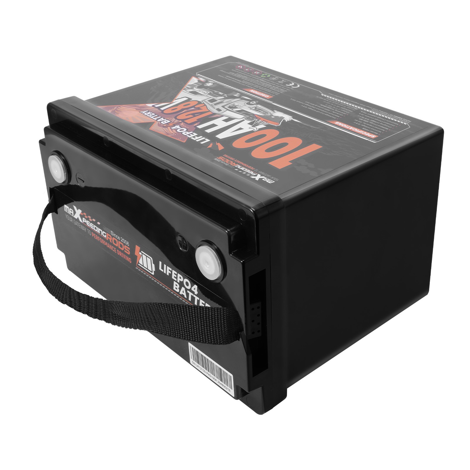 12V 100Ah Lithium LiFePO4 Battery for RV Boat Caravan,Marine Built-in BMS