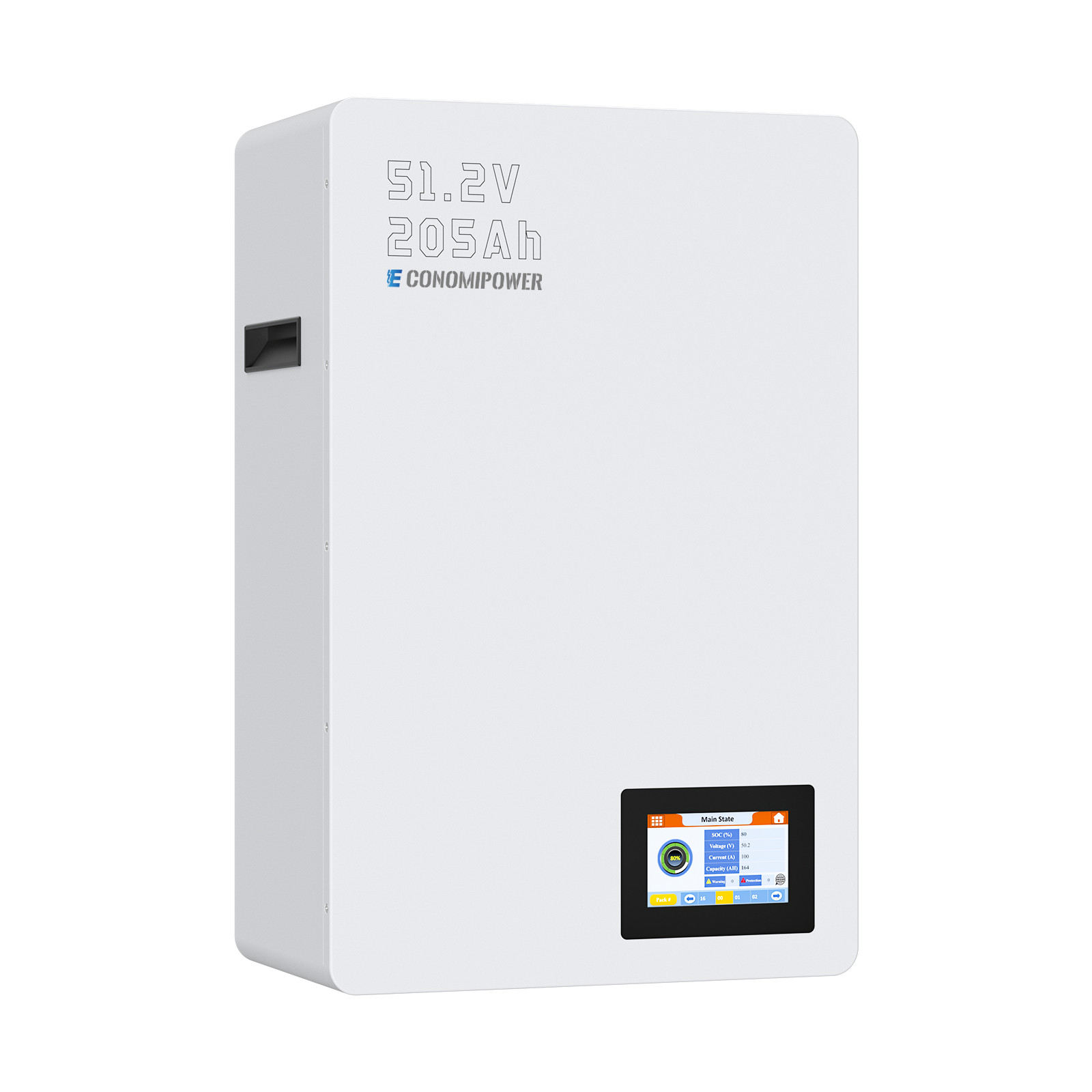 10KWh 51.2V 48V 200Ah LiFePO4 Lithium Battery BMS Wall Mount, Home Solar Storage