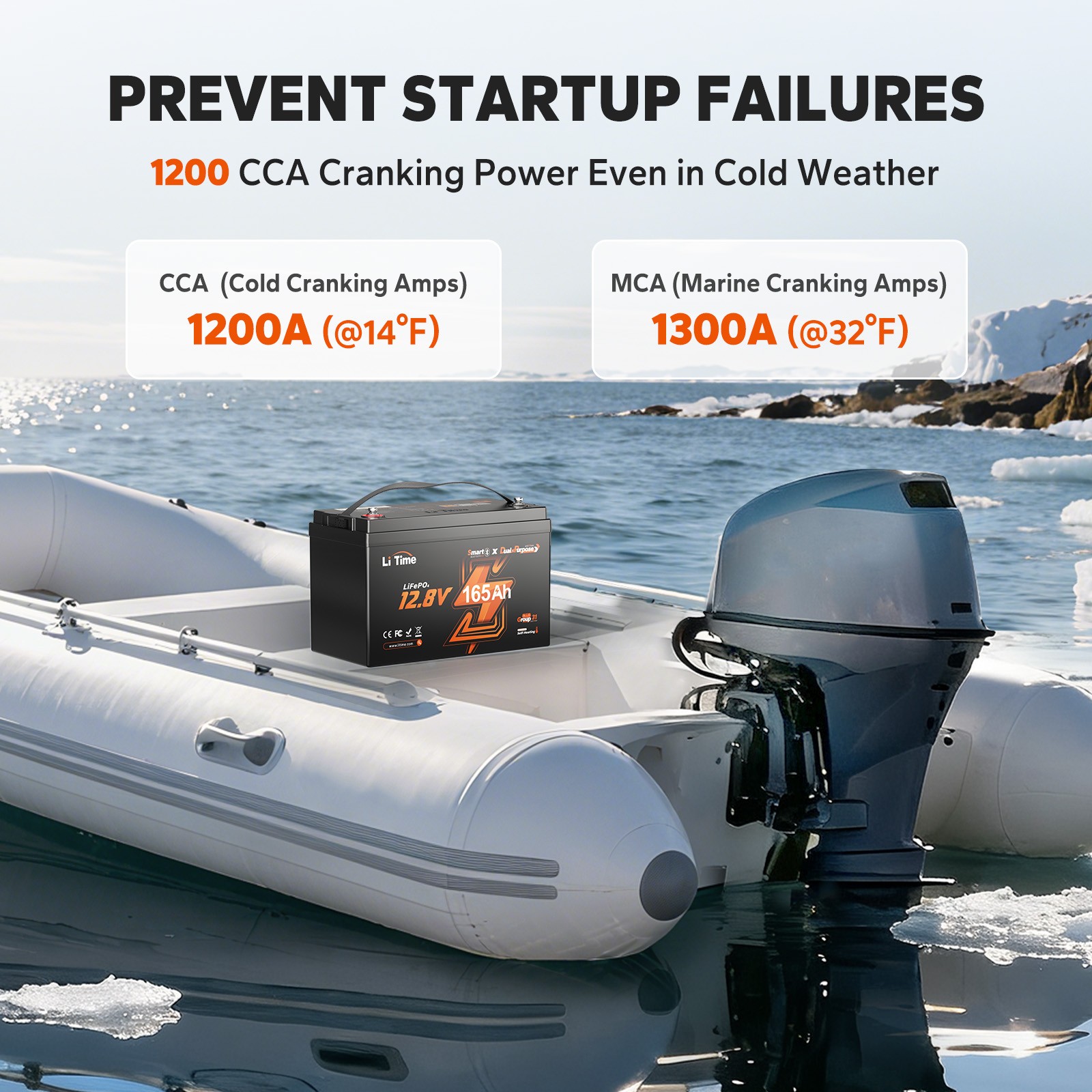 LiTime 12V 165Ah Series Smart Bluetooth Lithium Battery BMS For Solar RV Marine