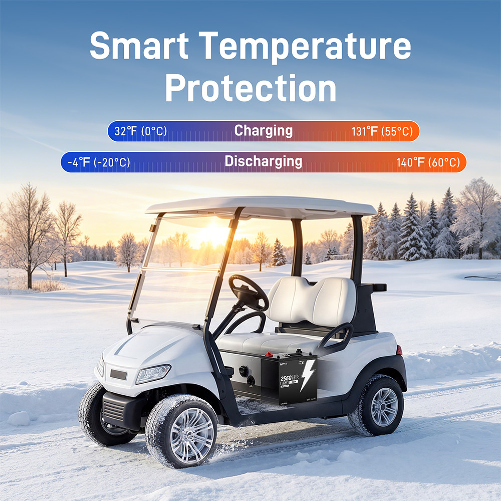 Wattcycle 48V 51.2V 50Ah 2560Wh Lithium LiFePO4 Golf Cart Battery Metal Case