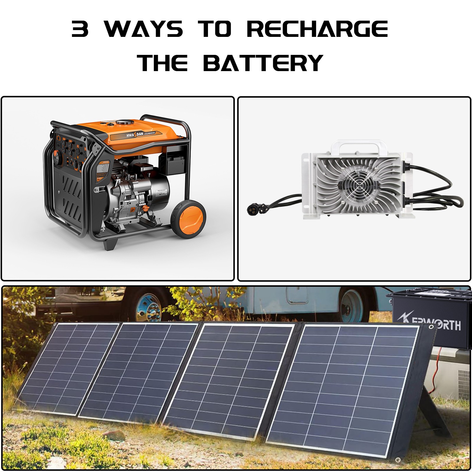 48V 105Ah Battery LiFePO4 Lithium Golf Cart 200A BMS 20000+Cycles +Monit+Charger