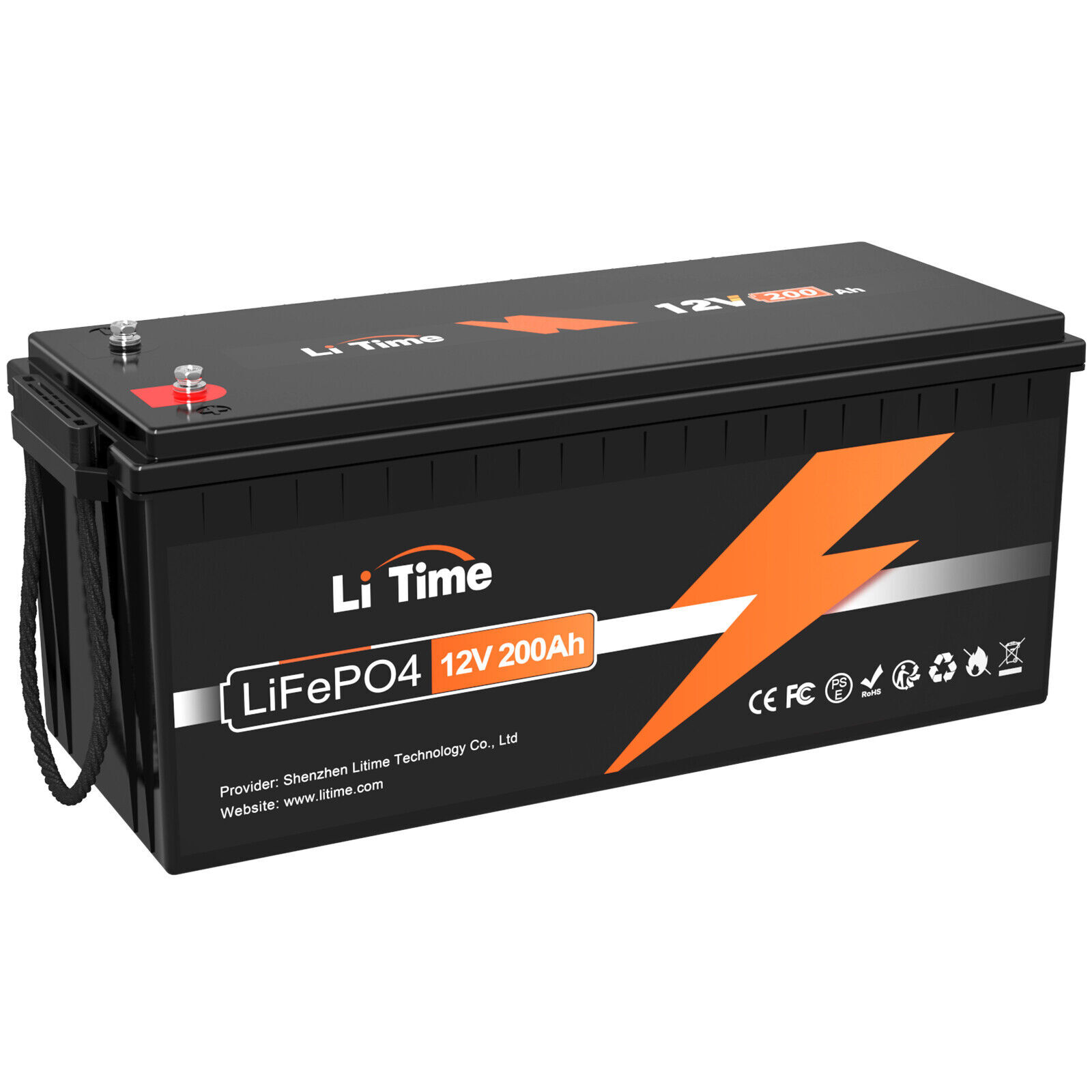 LiTime 12V 200Ah 300Ah 400Ah LiFePO4 Lithium Battery BMS for Solar RV Off-Grid