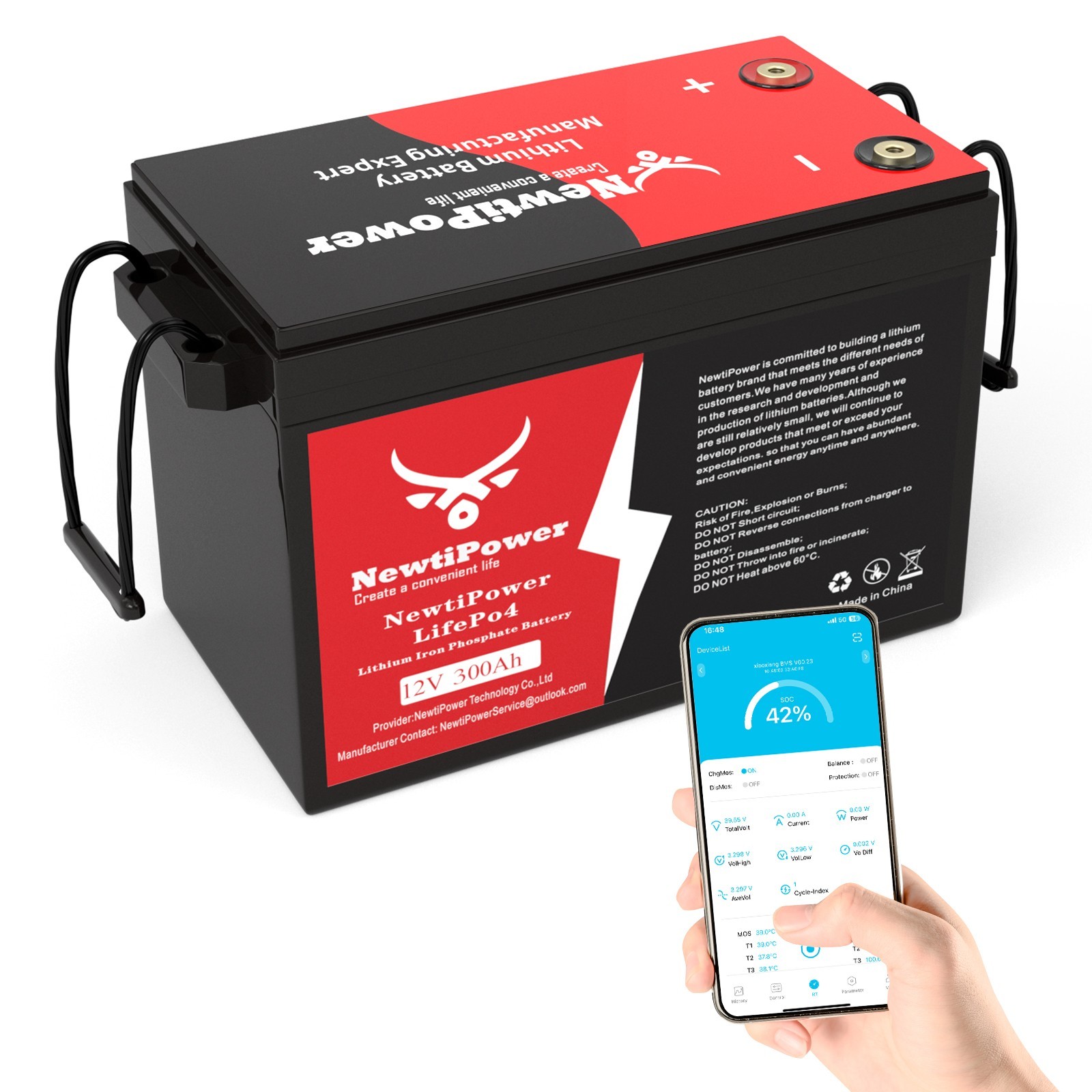 12V 300Ah LiFePO4 Lithium Battery 10000+Cycles 200A BMS Solar Off-grid RV Marine