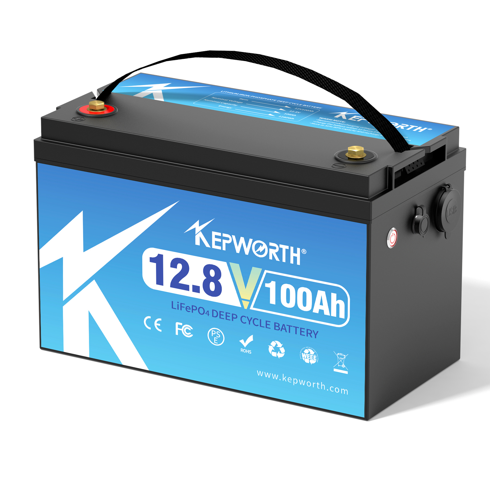 12V 100AH Lithium Battery LiFePO4 BMS 15000 Deep Cycle RV Trolling Motor Marine