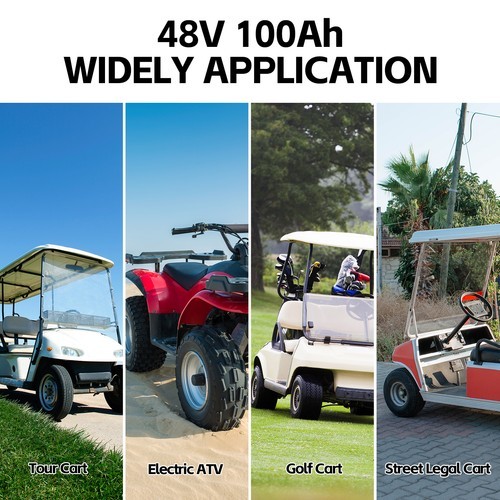 48V 100Ah LiFePO4 Lithium Golf Cart Battery 200A BMS RVs Off-grid solar 5120Wh