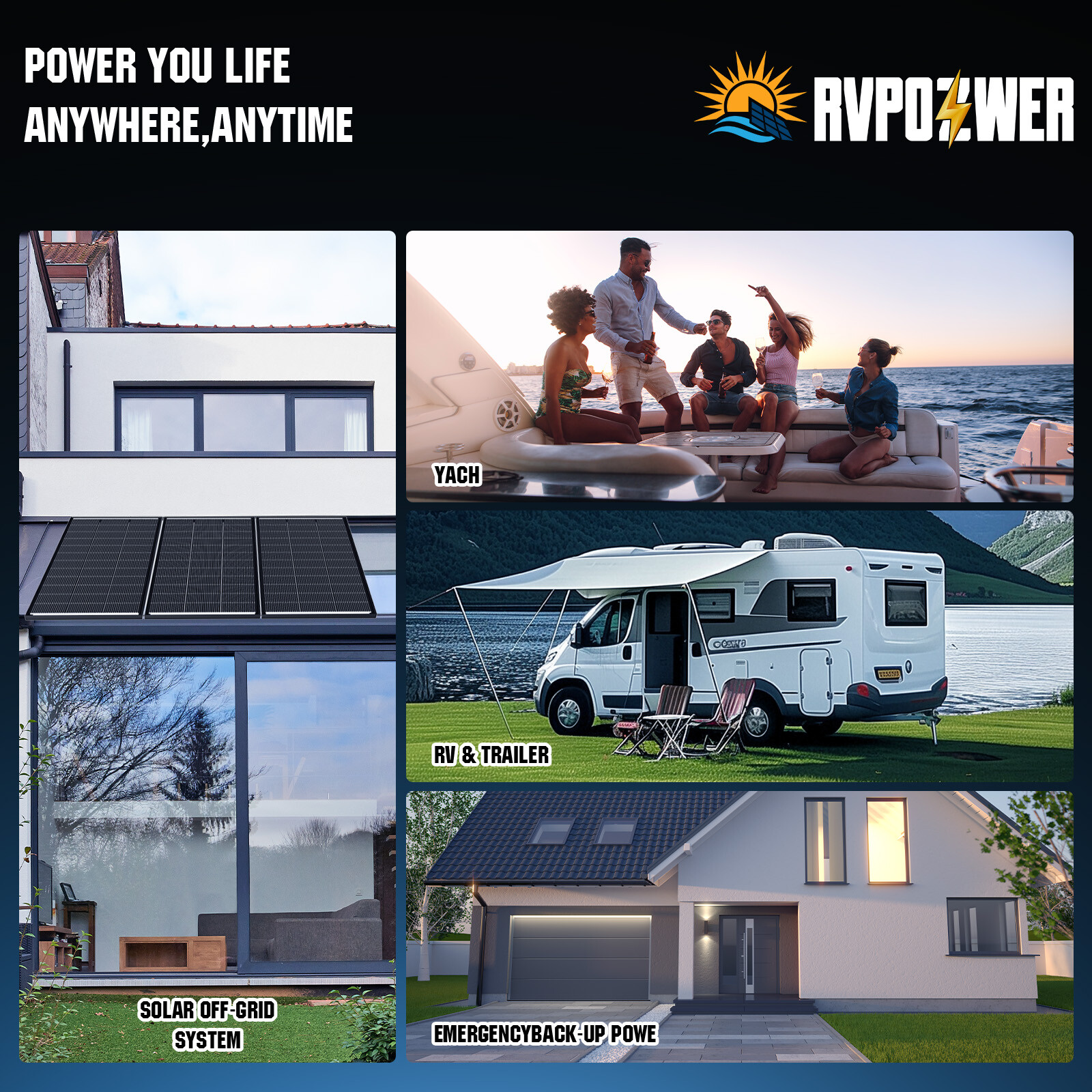 12V 100Ah 200Ah 300Ah LiFePO4 Lithium Battery 24V/36V/48V Deep Cycle For RV Home