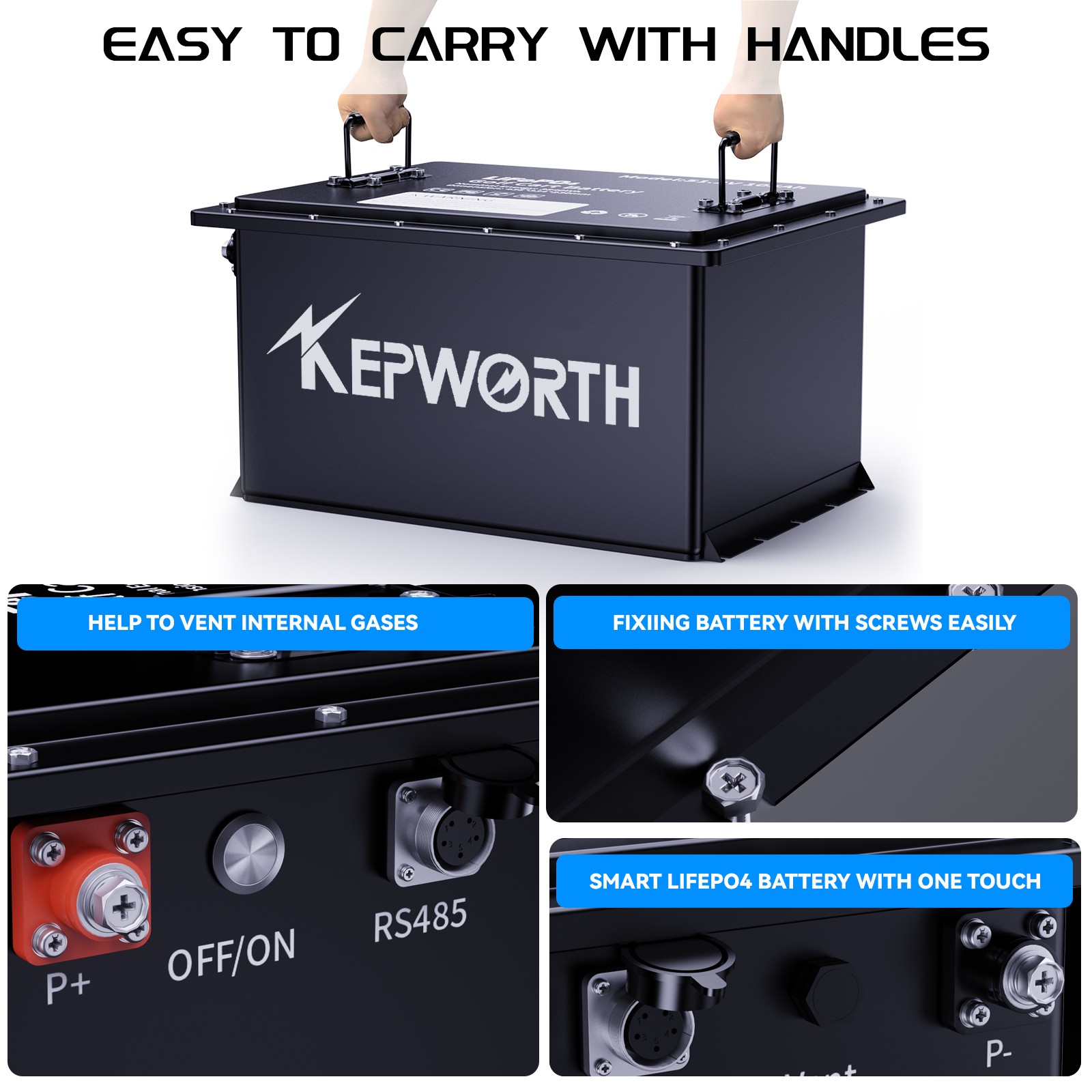 48V 105Ah Battery LiFePO4 Lithium Golf Cart 200A BMS 20000+Cycles +Monit+Charger