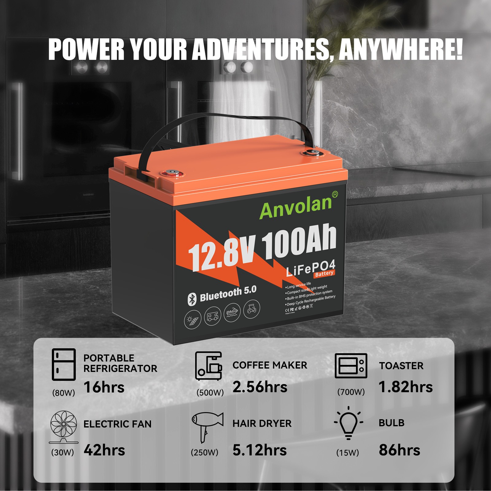 2X 12Volt 100AH Lithium Battery LiFePO4 W/Bluetooth BMS Deep Cycle for Marine RV