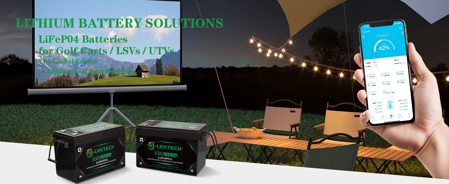 12V 300Ah 330Ah LiFePO4 Lithium Battery Built-in 200A BMS For Solar Off-grid RV