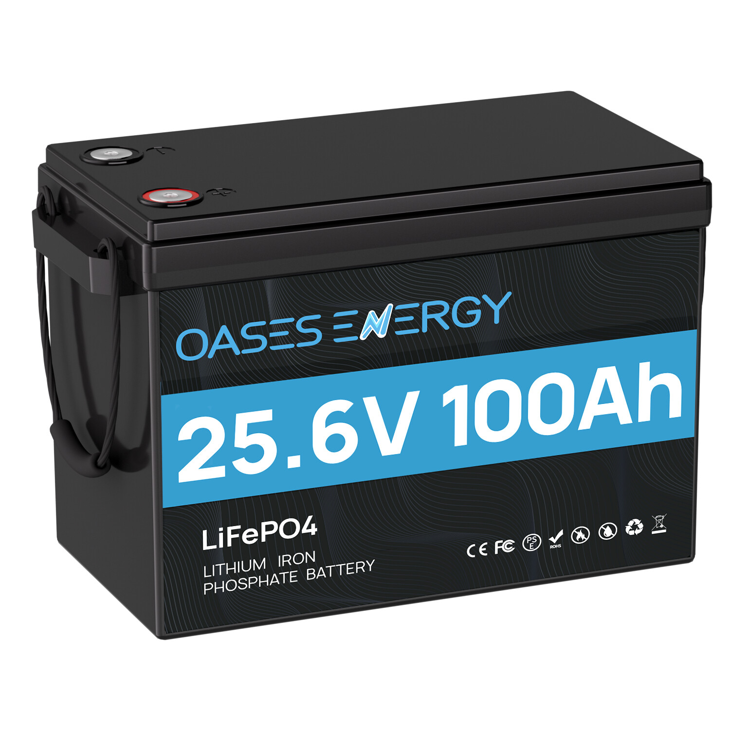 24V 100Ah Lithium Battery LiFePO4 Rechargeable 4000+ Deep Cycle BMS for Home RV