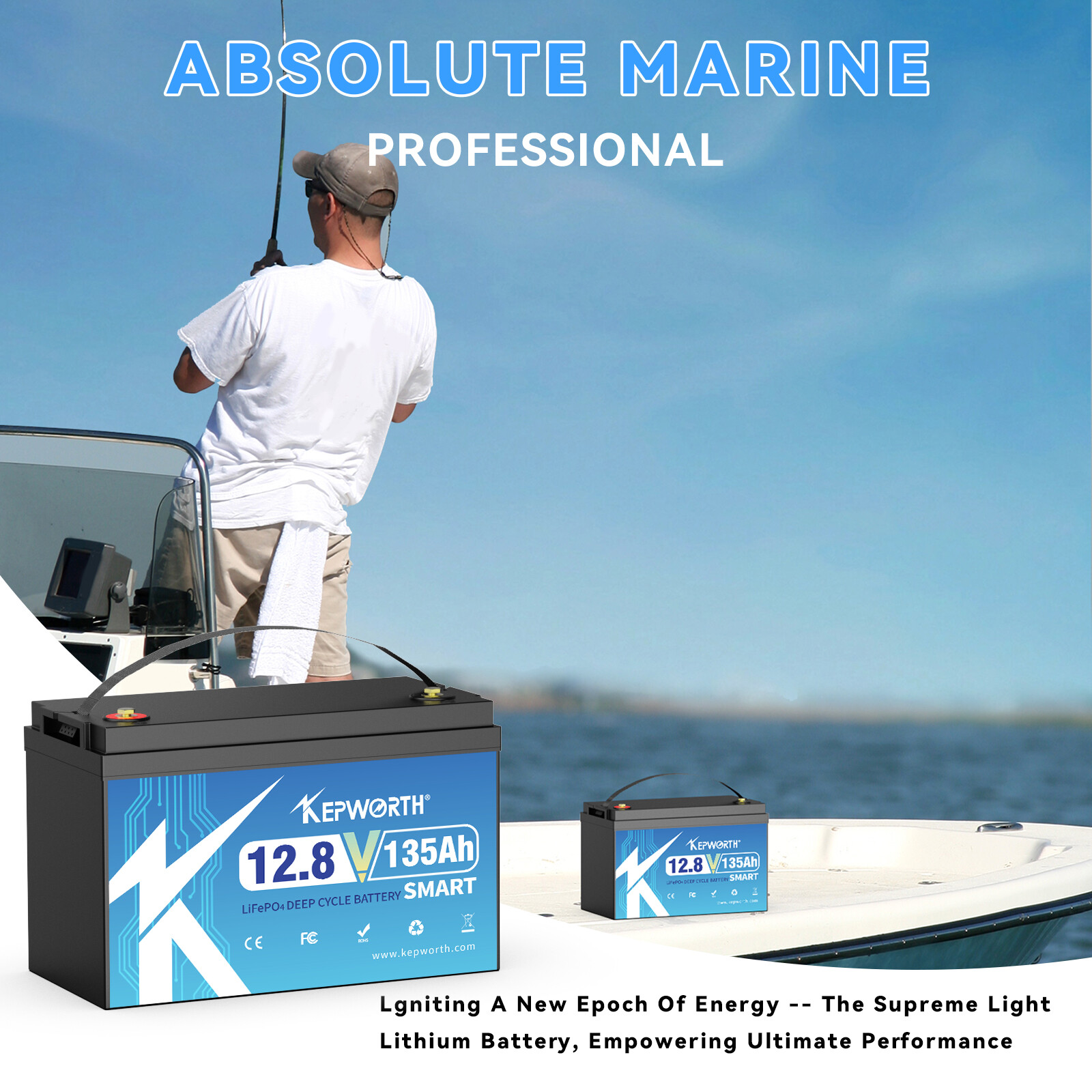 12V 135Ah Lithium LiFePO4 Battery Bluetooth BMS Smart for RV Solar Boat Off-grid