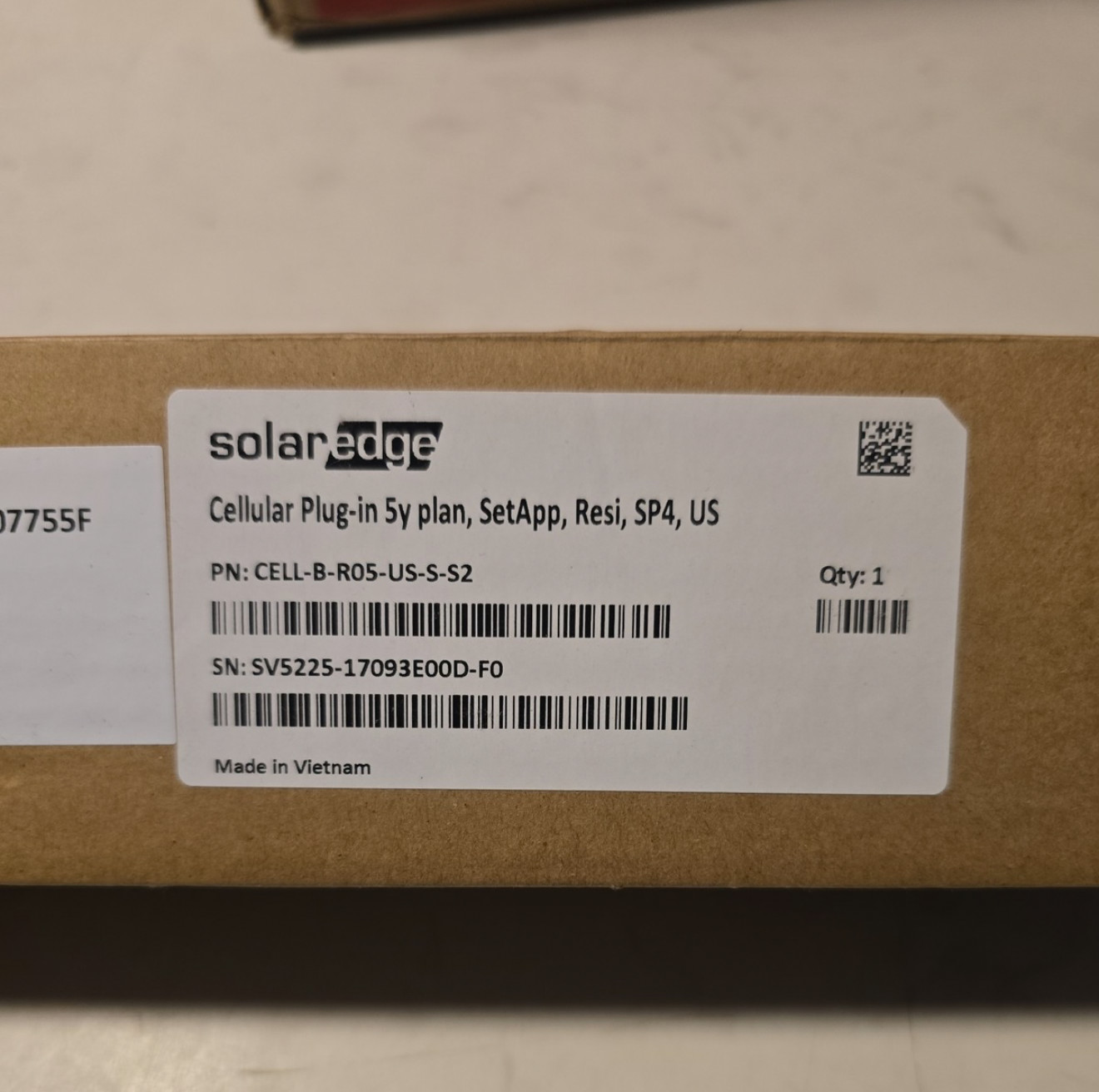 SolarEdge Cell Kit-B Residential with Antenna (Color: White).