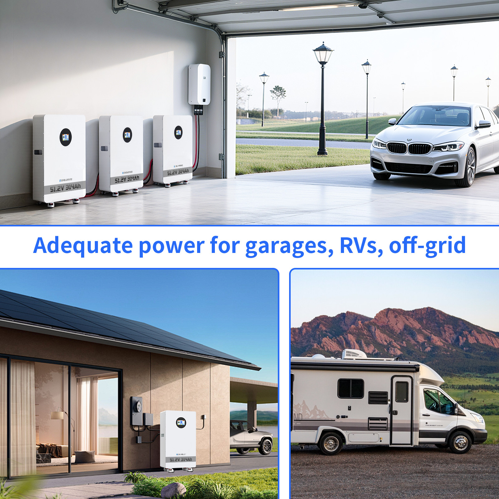 15kWh 51.2V 48V 300Ah LiFePO4 Lithium Solar Battery, Home Energy Backup Off Grid