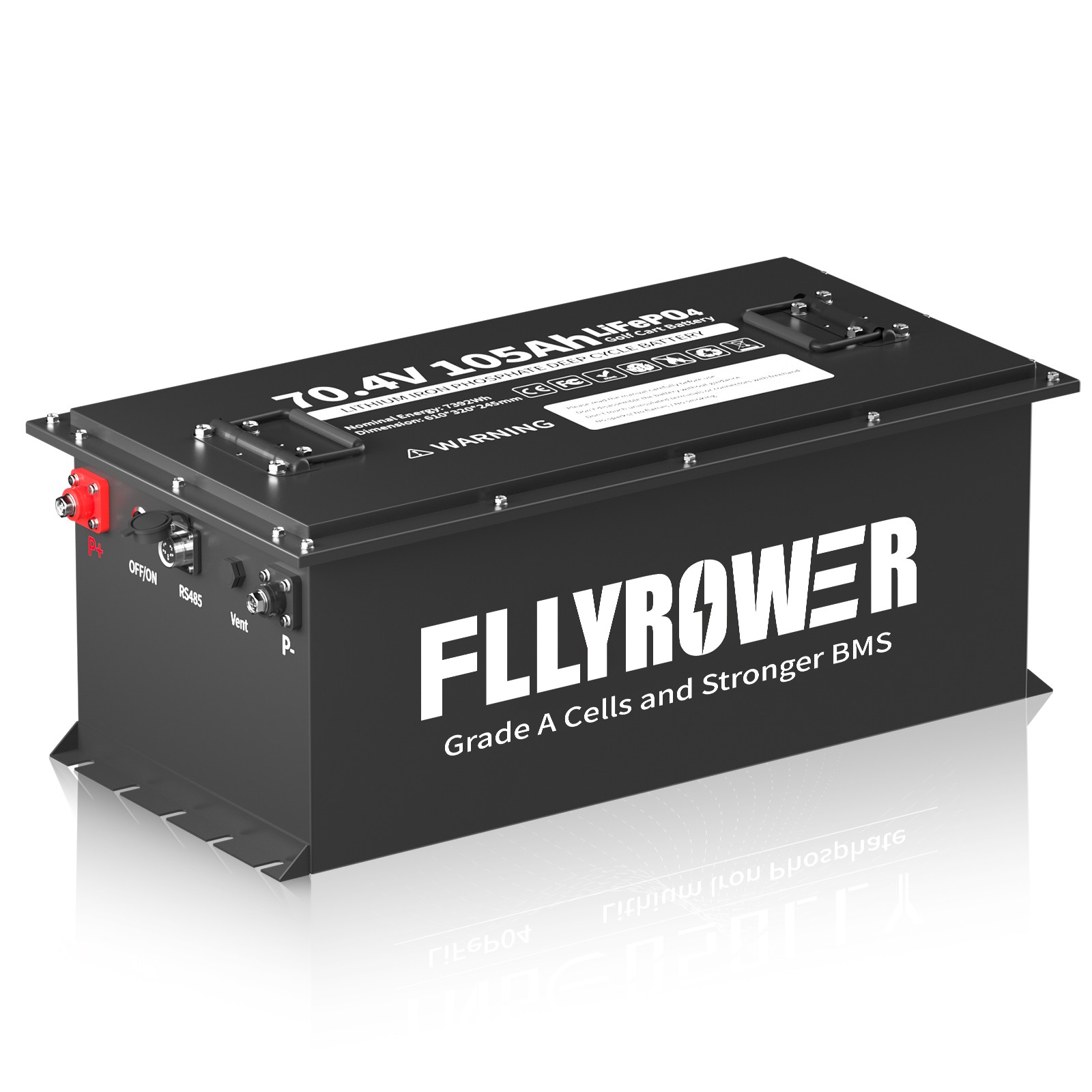 72V 105Ah Golf Cart LiFePO4 Lithium Bluetooth Battery 200A BMS +Monitor+Charger