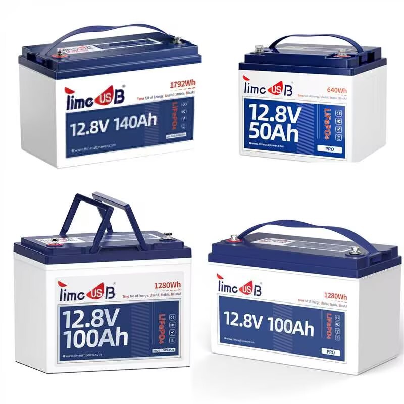 New 12.8V 50Ah 100Ah 140Ah LiFePO4 Lithium Battery Deep Cycle for Solar Off-grid