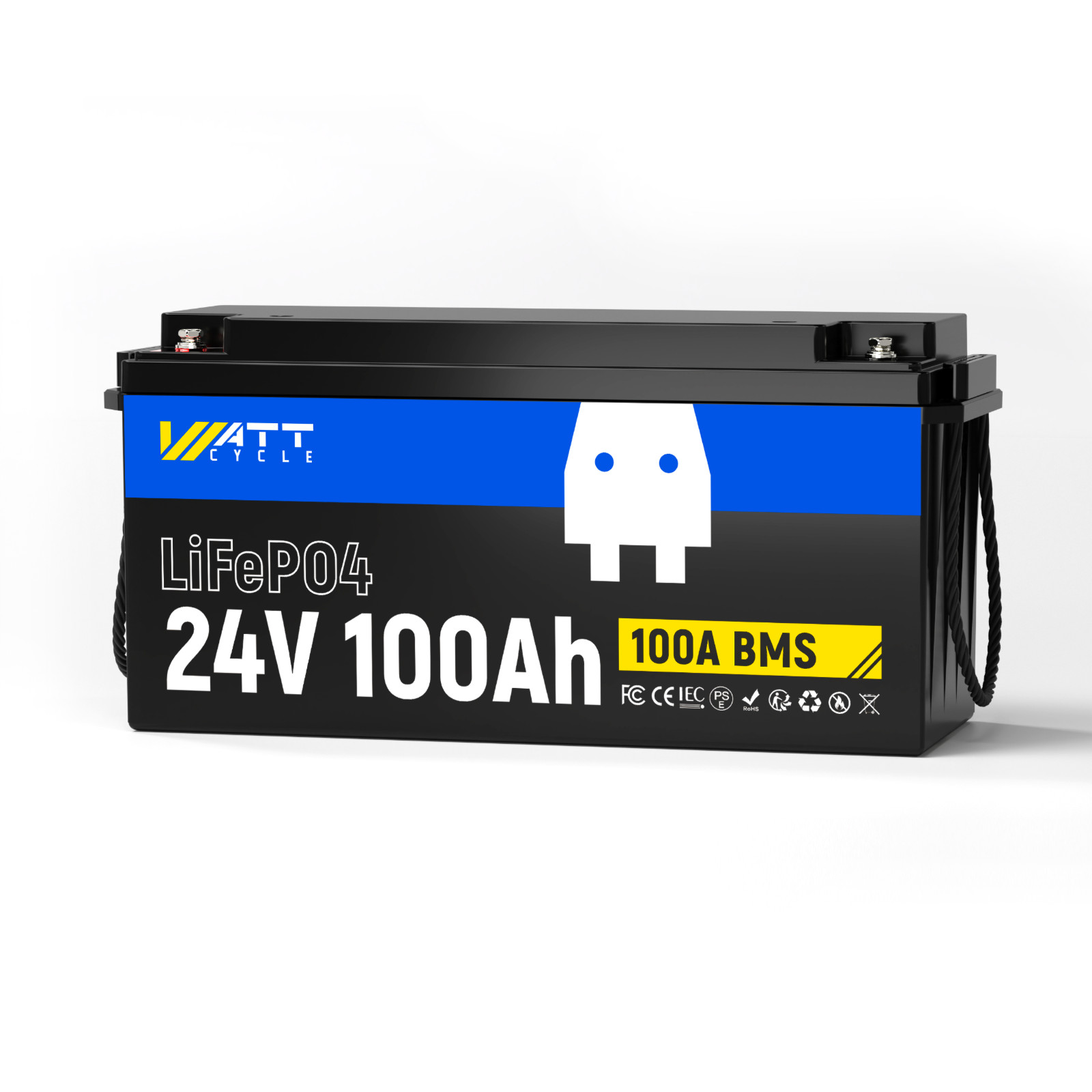WattCycle 24V 100Ah Lithium Battery Deep Cycle + 24V 15A Aluminum Shell Charger
