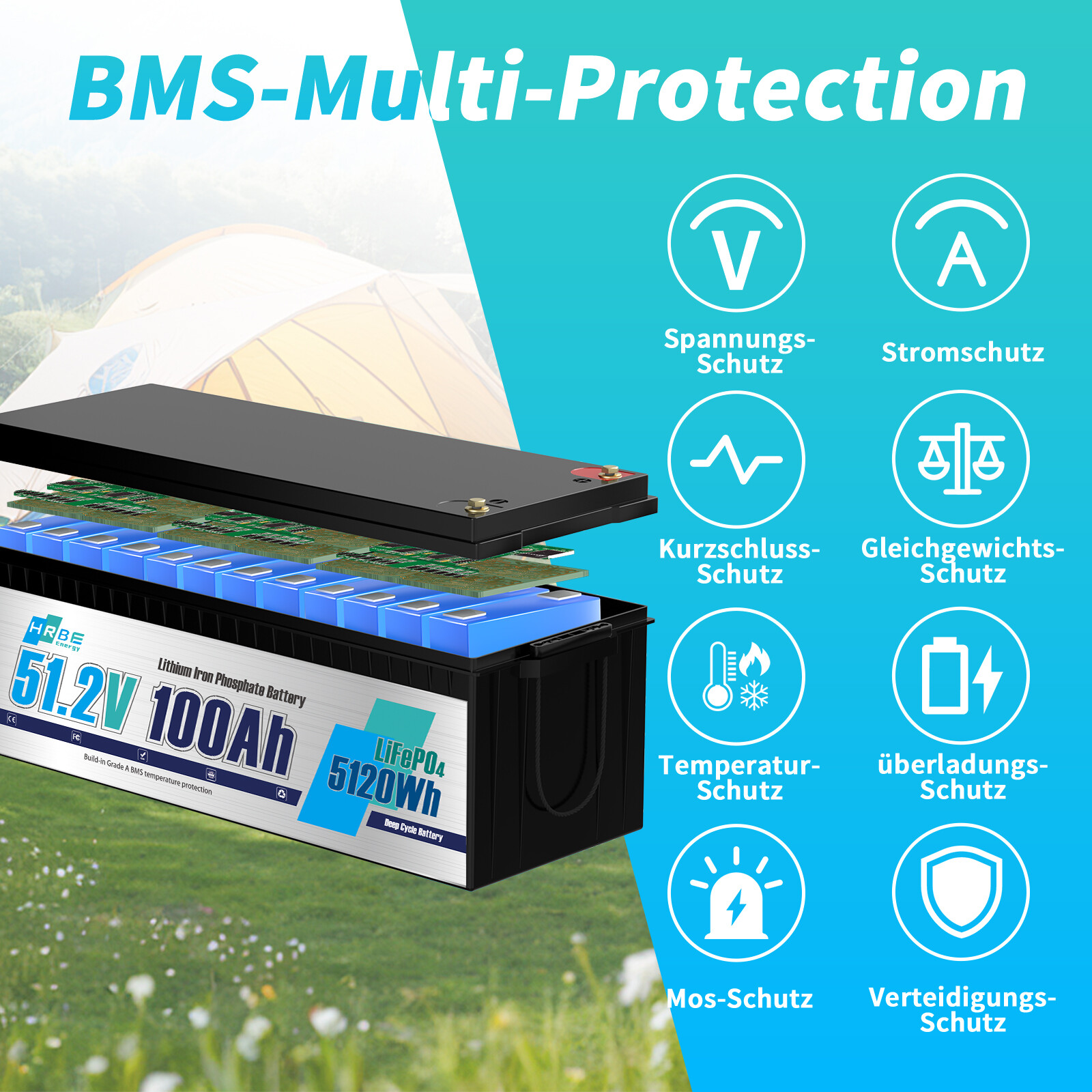 12V 24V 36V 48V 100Ah 200Ah 400Ah Lithium LiFePO4 Battery 200A BMS 10000+Cycles