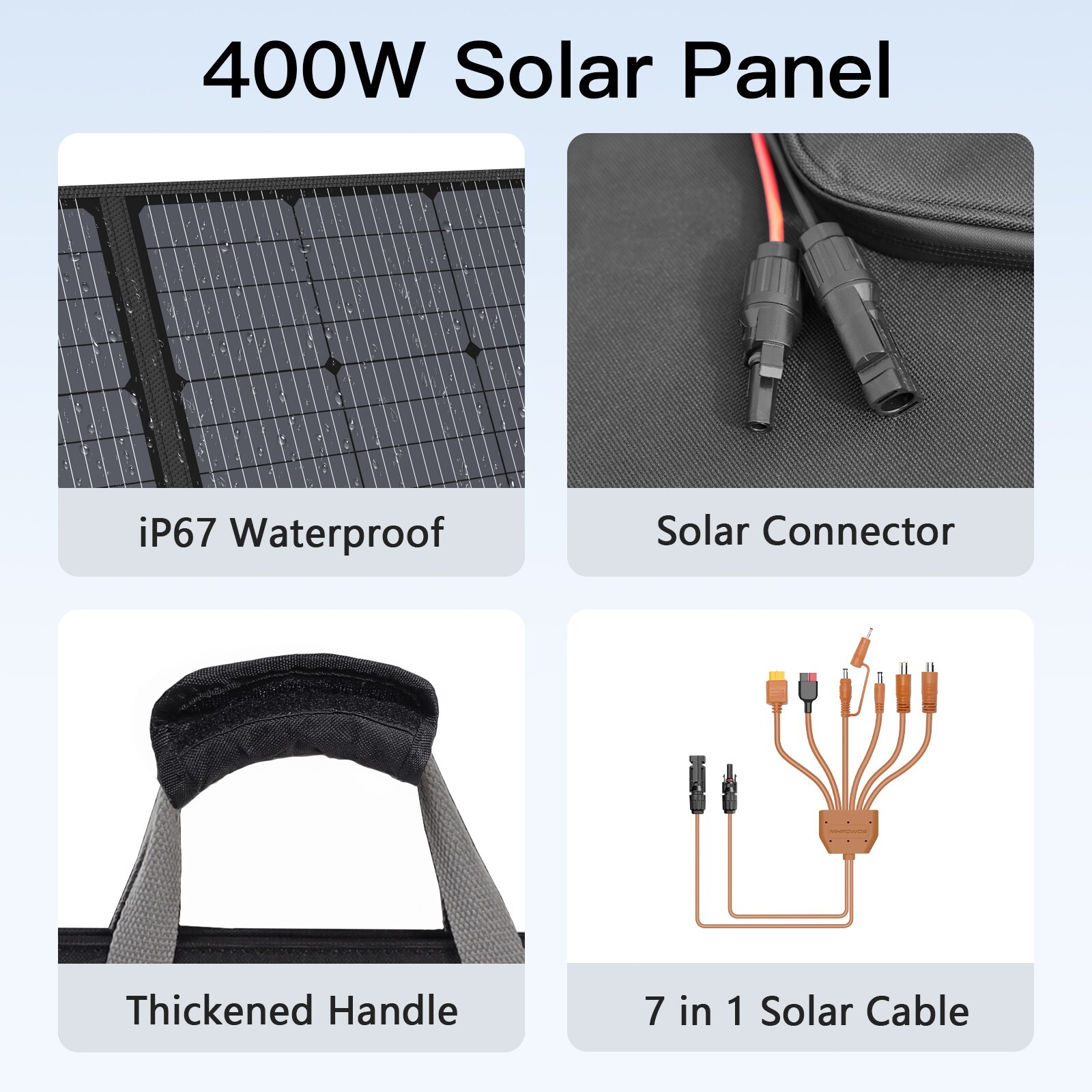110 220 400 440 Watts Solar Panel Kit Solar Modules for EcoFlow Power Station