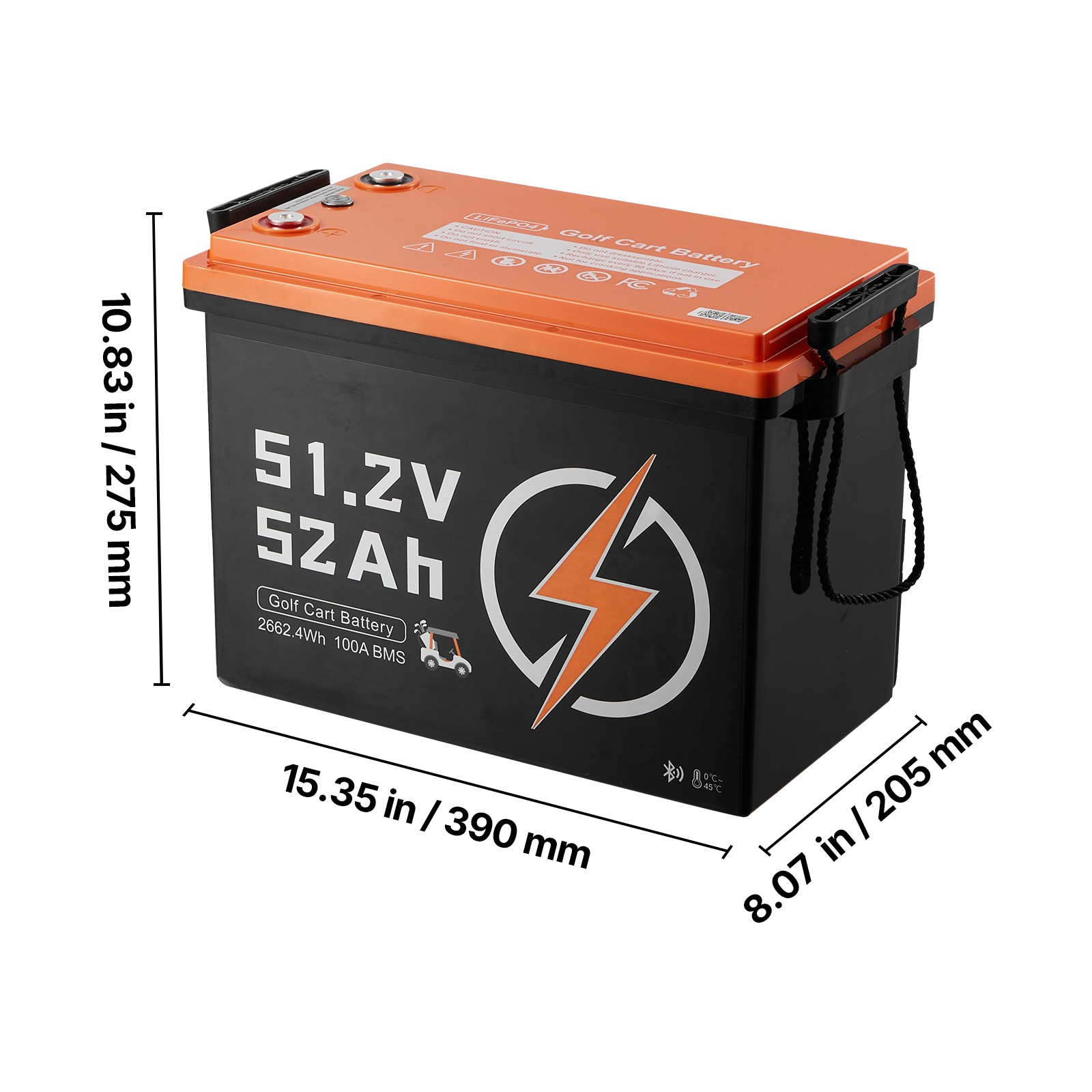 Uimoso 48V 51.2V 52Ah Lithium Battery with Charger and Bluetooth App