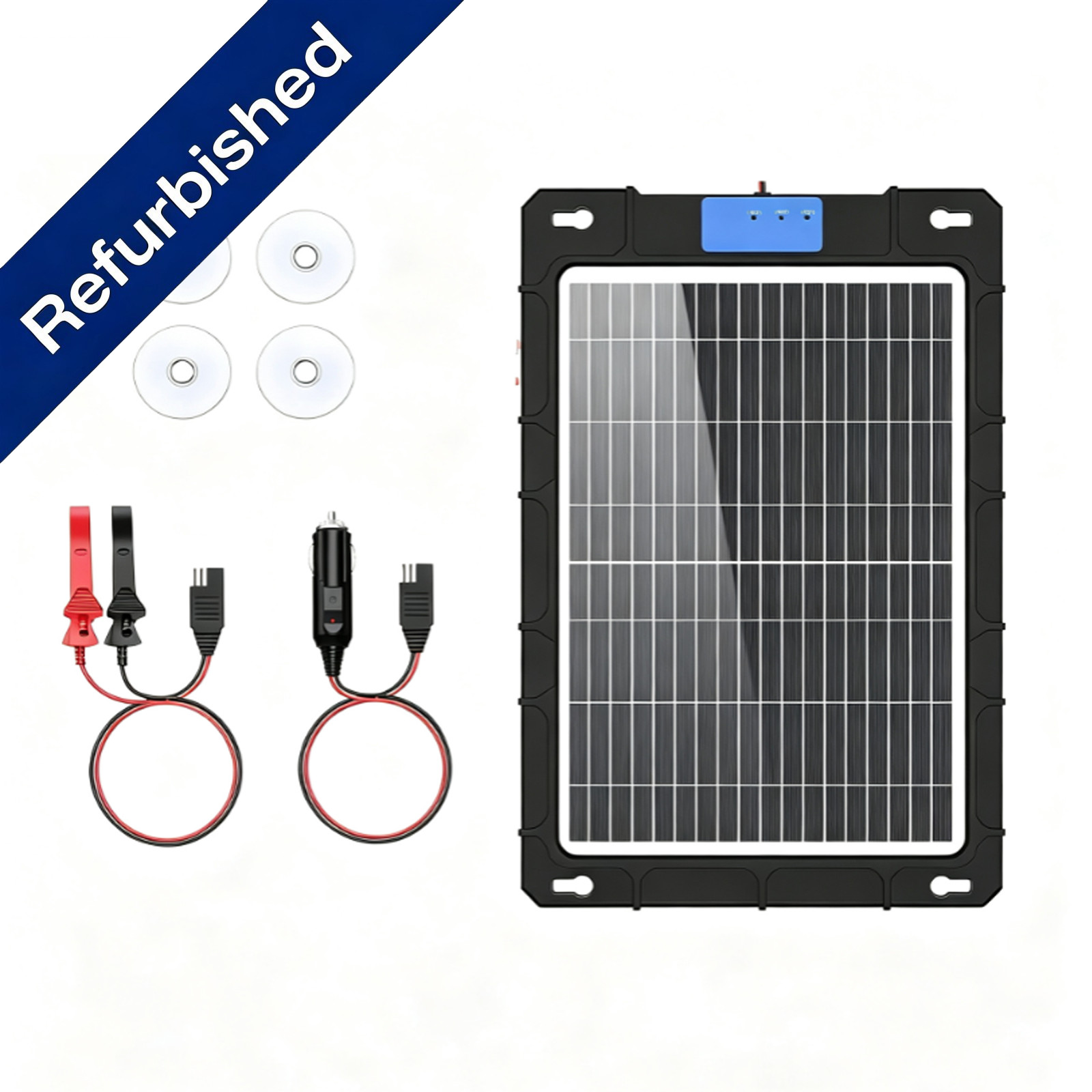AeternaSol Solar Car Battery Trickle Charger Maintainer 12W Smart Controller RV