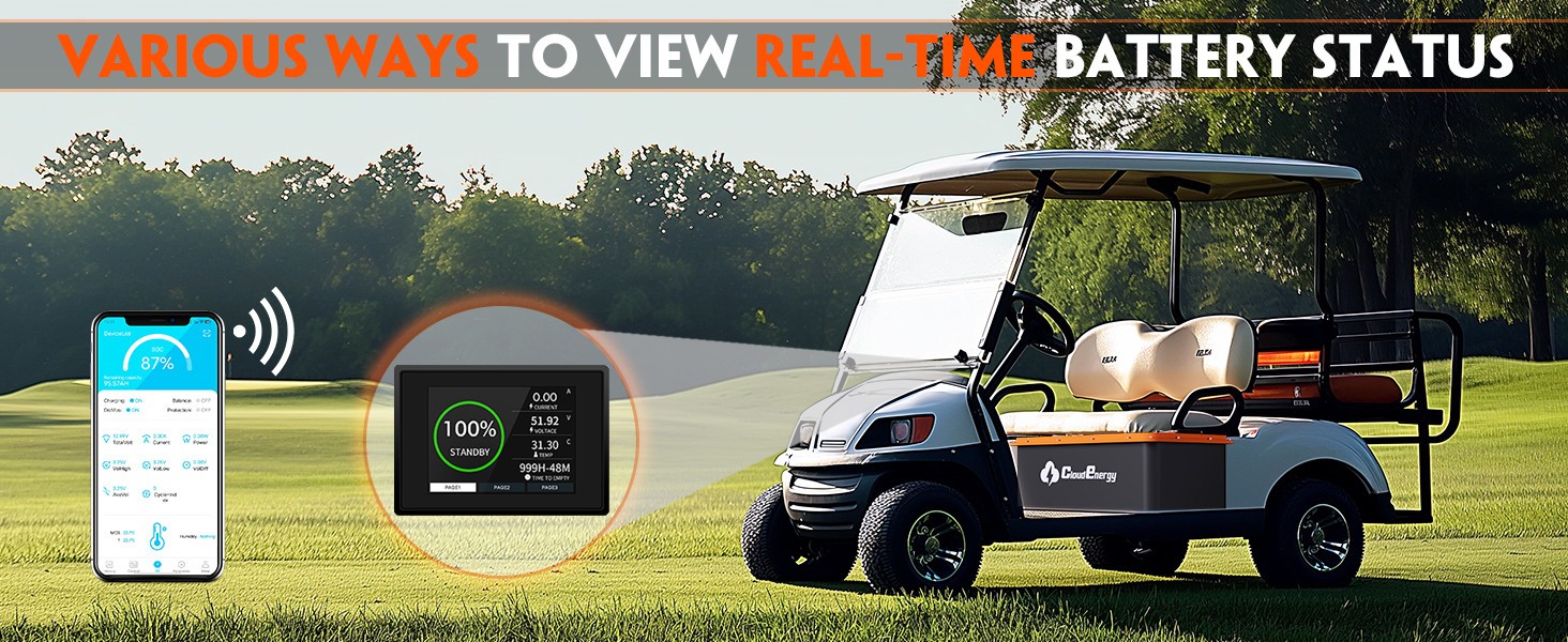 48V(51.2V) 60Ah LiFePO4 Lithium Golf Cart Battery with 20A Charger
