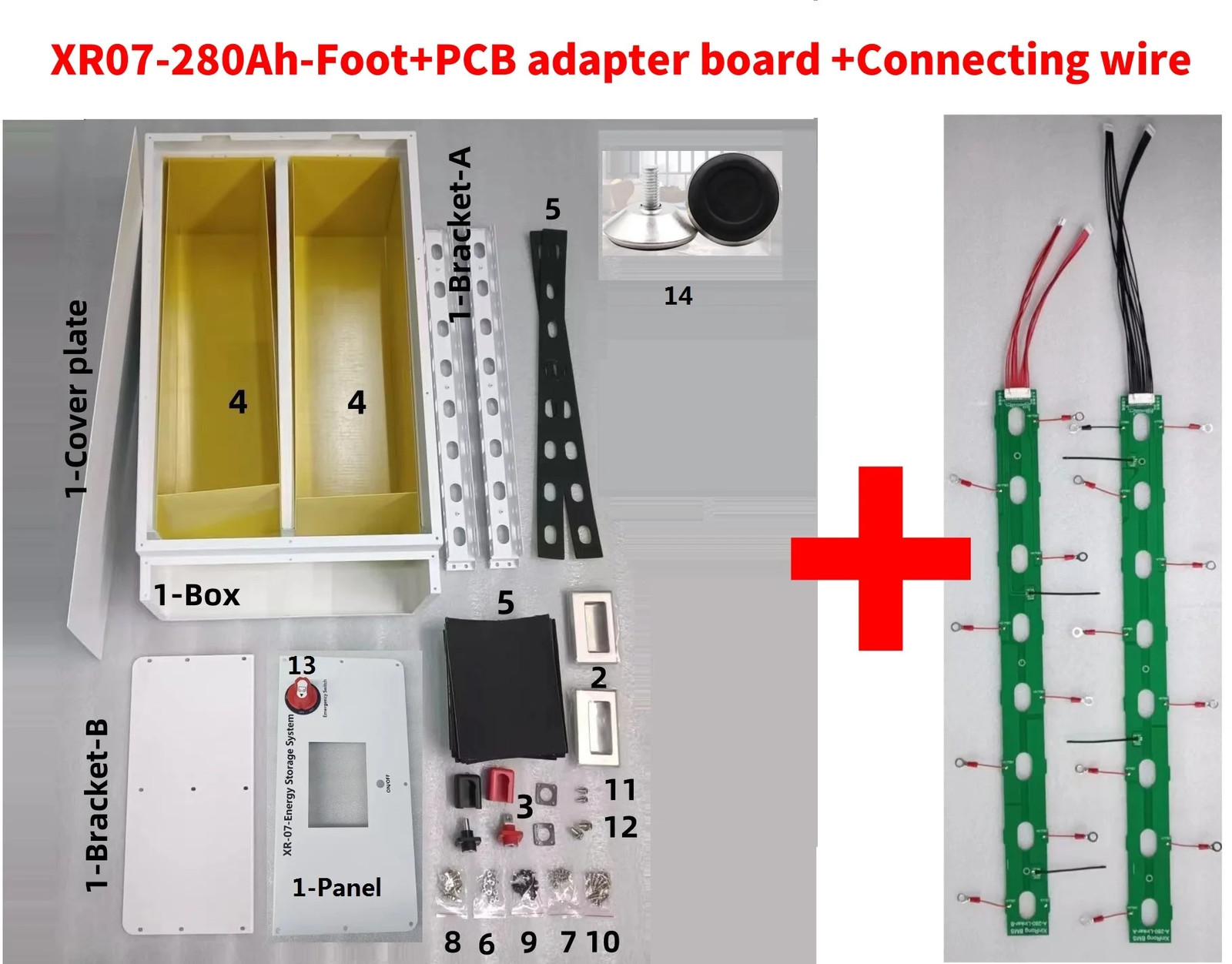 XR07-48V280AH Power Box LiFePO4 Battery Case Solar Home Energy Storage 16S 51.2