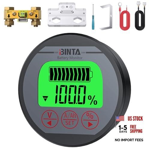 Shunt Battery Monitor 8-120V Voltmeter Ammeter, Voltage Current Meter, 0-150A