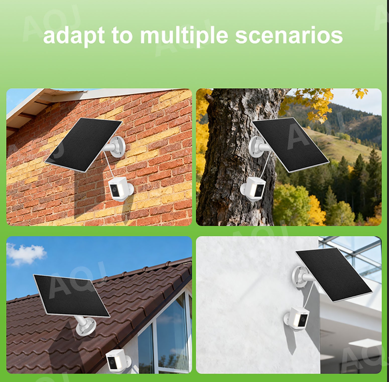 1 Pack 3W Solar Panels for Ring Cameras & Doorbells, 13ft USB-C Charger Cable