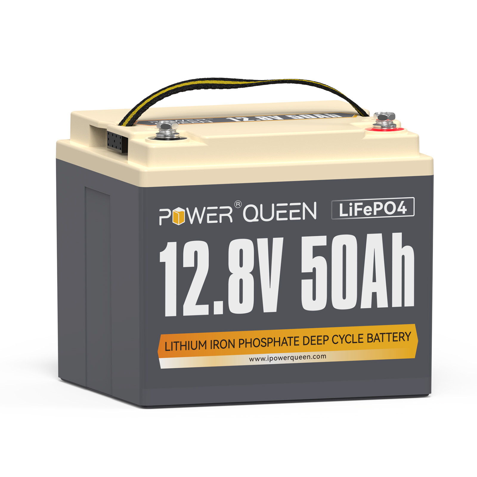 12V 50Ah LiFePO4 Deep Cycles Lithium Battery 640Wh for Solar RV Marine Off-grid