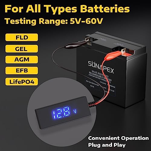 Digital Battery Voltage Tester – Battery Voltmeter with LCD Display and