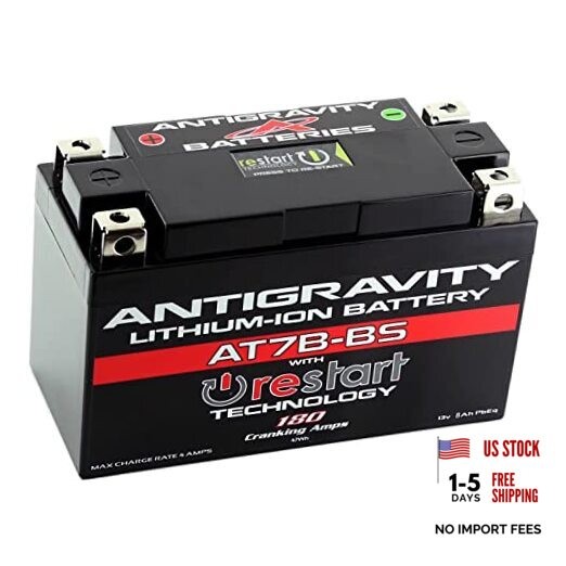 Antigravity AT7B Performance Lithium Motorcycle Powersport Battery with Built