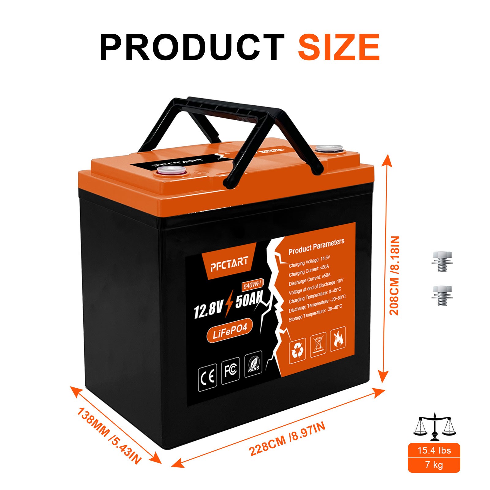 12V 50Ah LiFePO4 Lithium Battery Deep Cycle BMS for RV Boat Marine Solar Panel