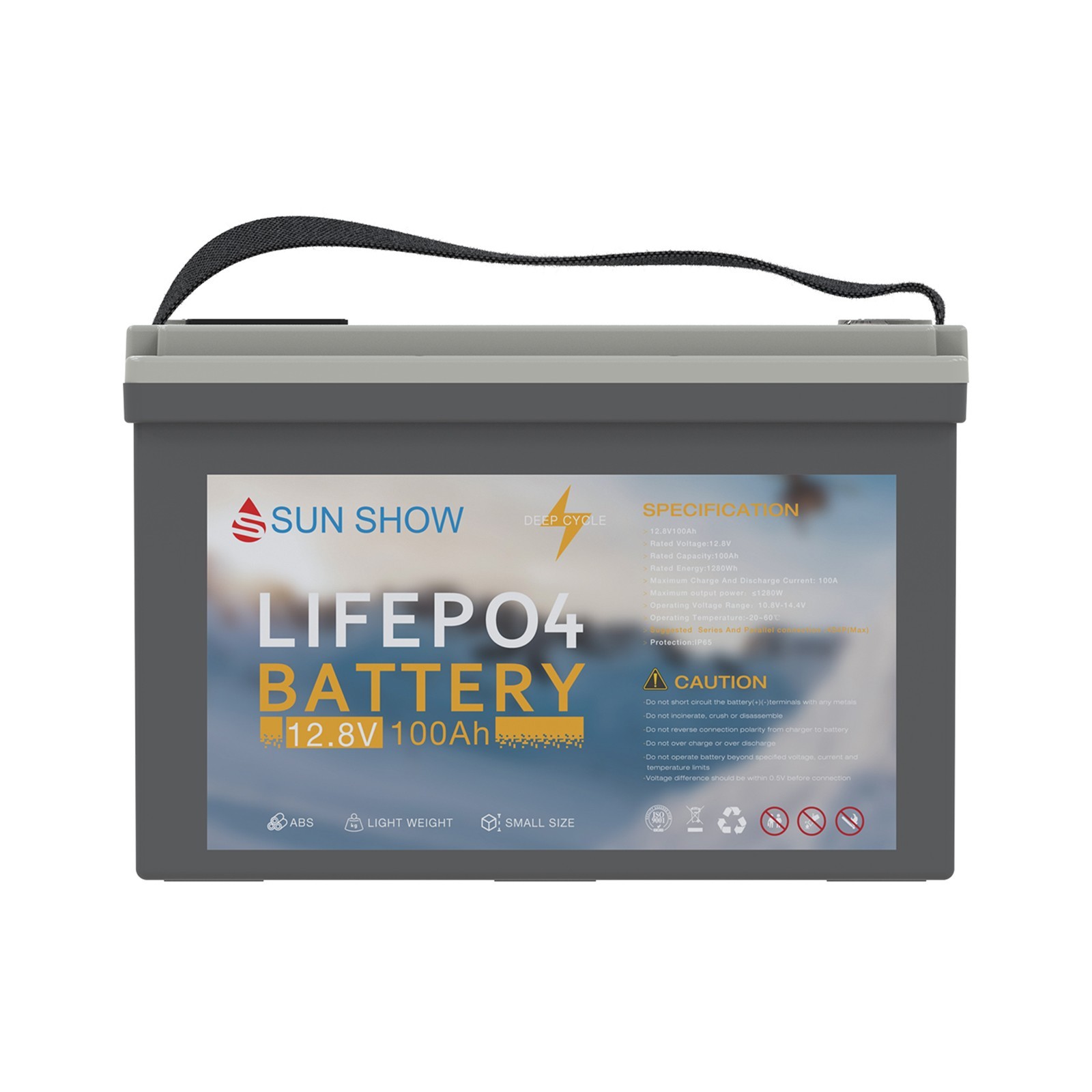 SANDISOLAR 12V 100Ah Smart Group A LiFePO4 Lithium Battery with Bluetooth BMS