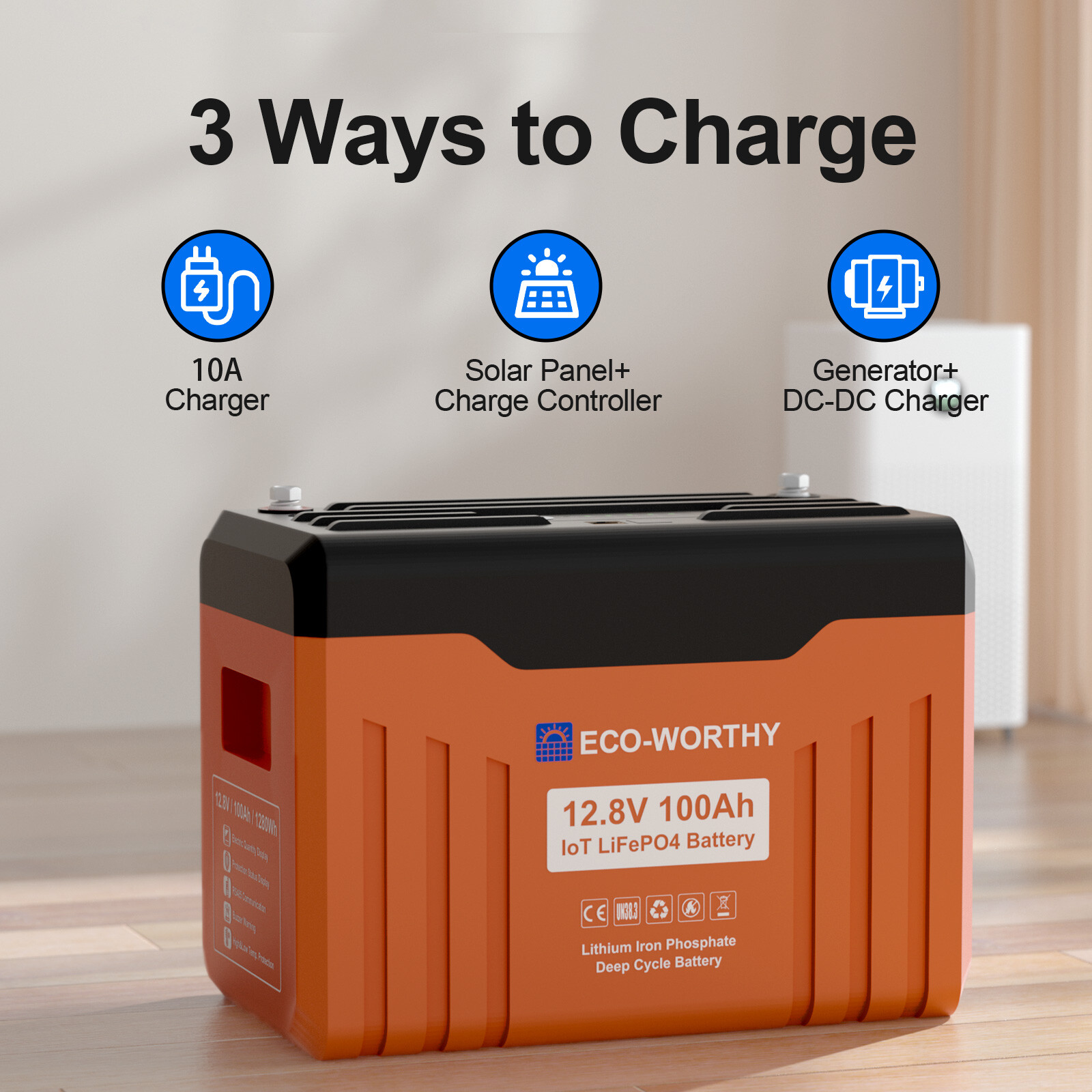 ECO-WORTHY 12V 100AH LiFePO4 Lithium Battery Newsletter for RV Solar Panel