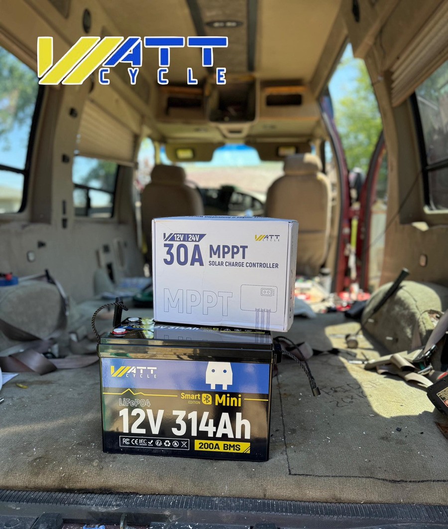 WattCycle 12V 100Ah 314Ah LiFePO4 Lithium Battery Deep Cycle for Marine Off-Grid